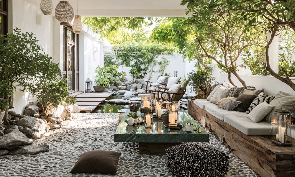 stone patio designed for everyday outdoor living